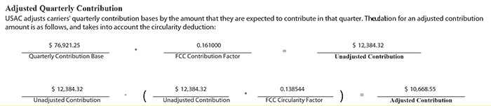 Example of a Contribution Obligation for the Quarter